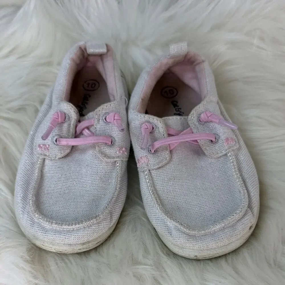 Cat & Jack Pink and White Kids Sneakers size 10